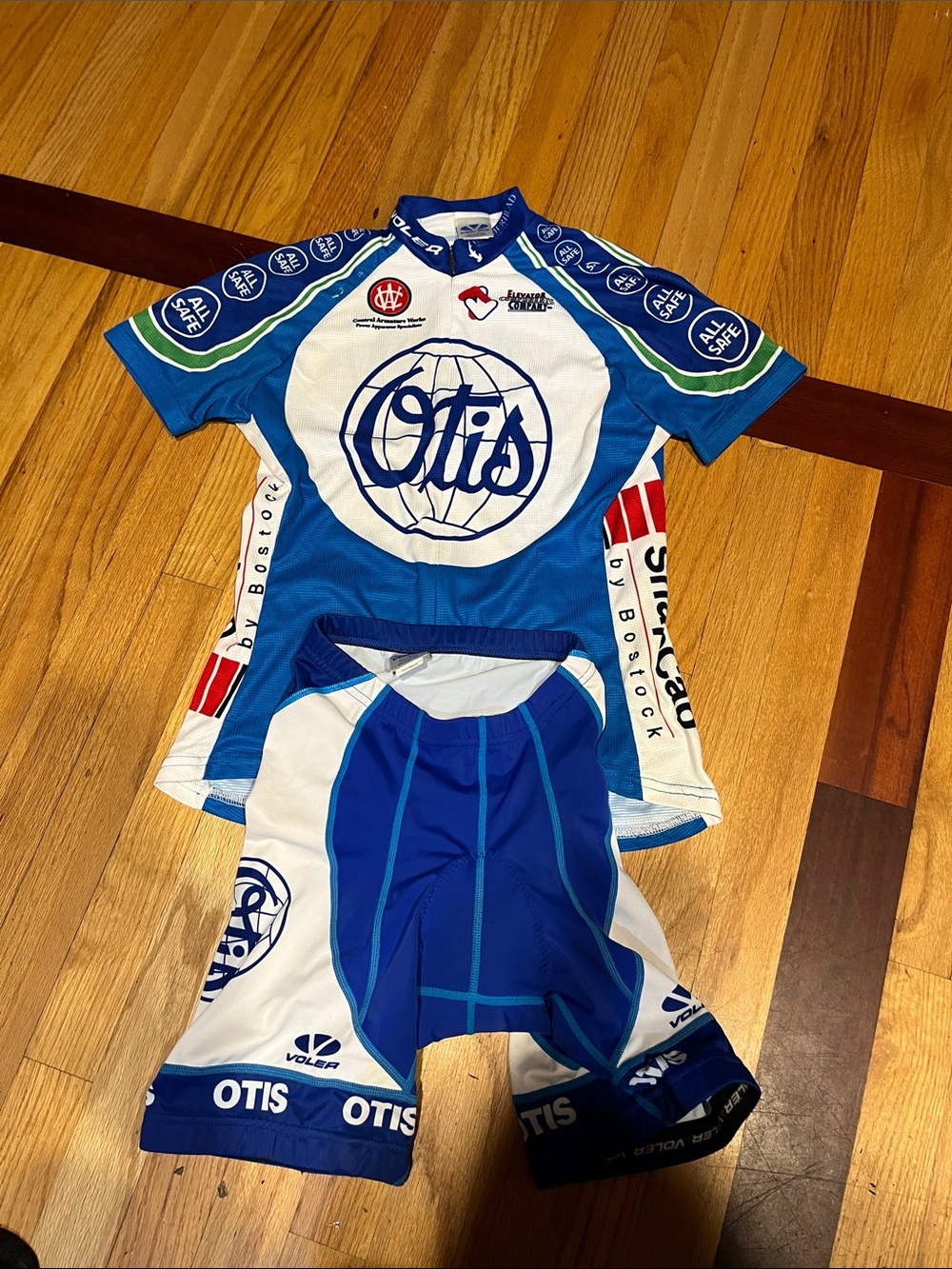 Otis Blue & White Cycling Jersey and Bib Shorts